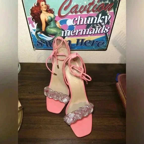 VENUS Pretty in Pink Open Toe Heels - Picture 13 of 15